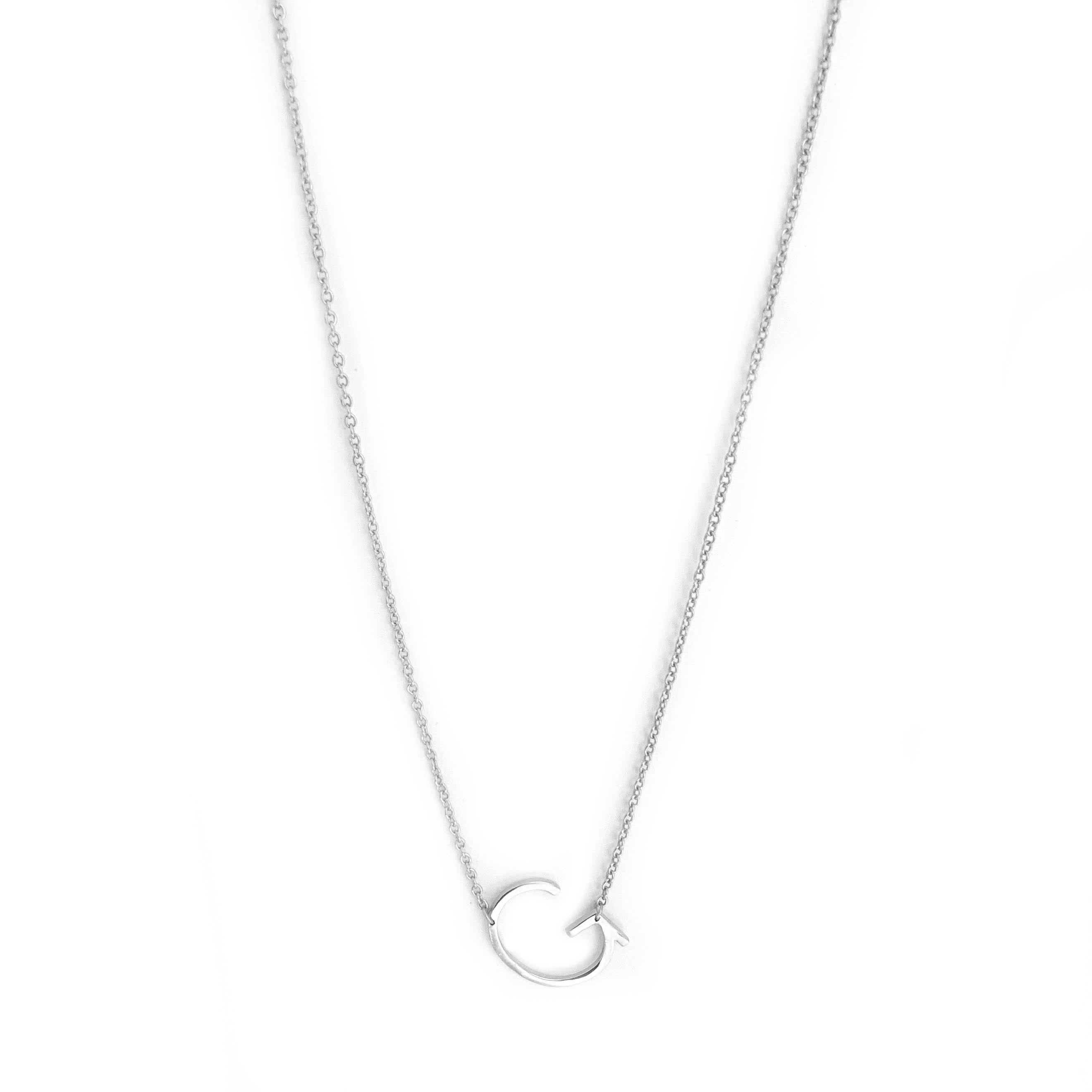 sterling/gold plated small initial necklace