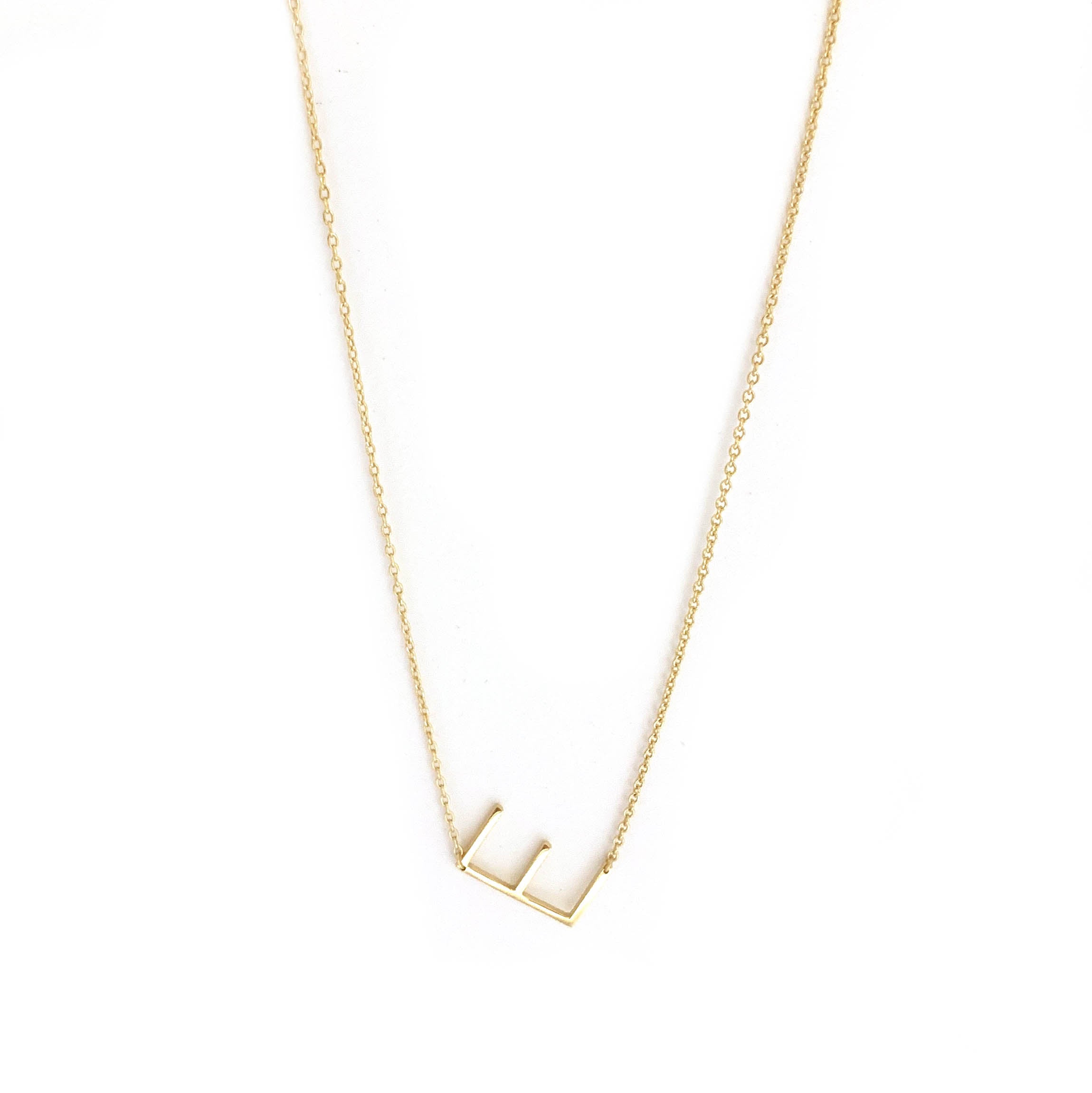 sterling/gold plated small initial necklace