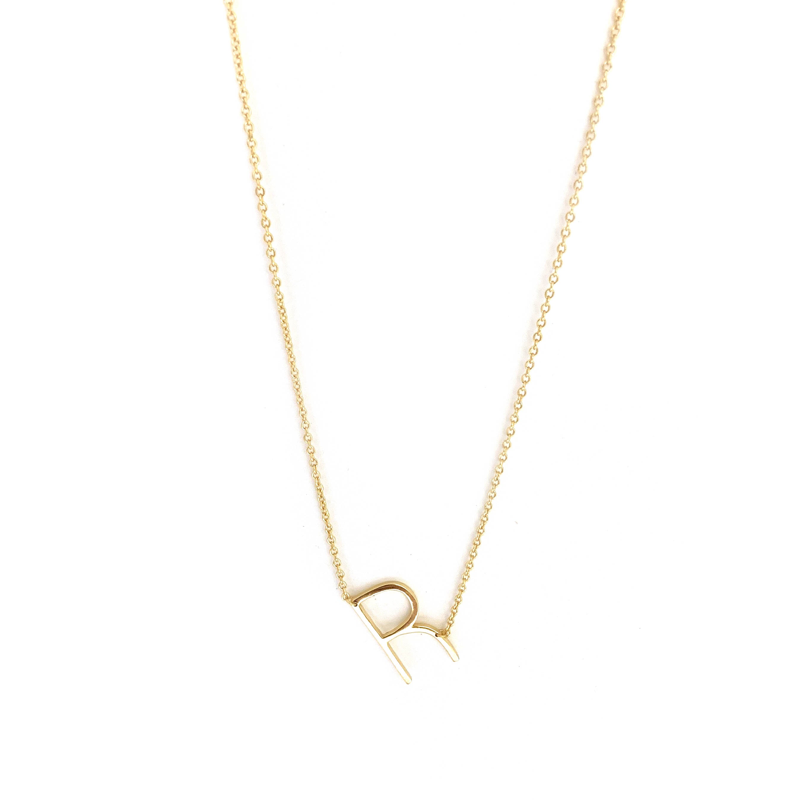sterling/gold plated small initial necklace