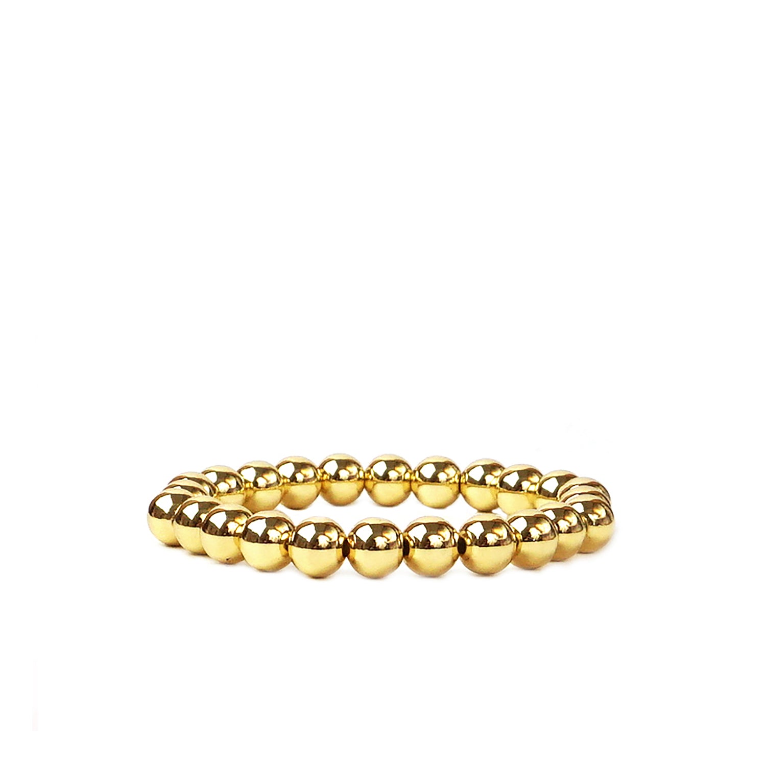 8mm Metal Beaded Stretch Bracelet – Marlyn Schiff