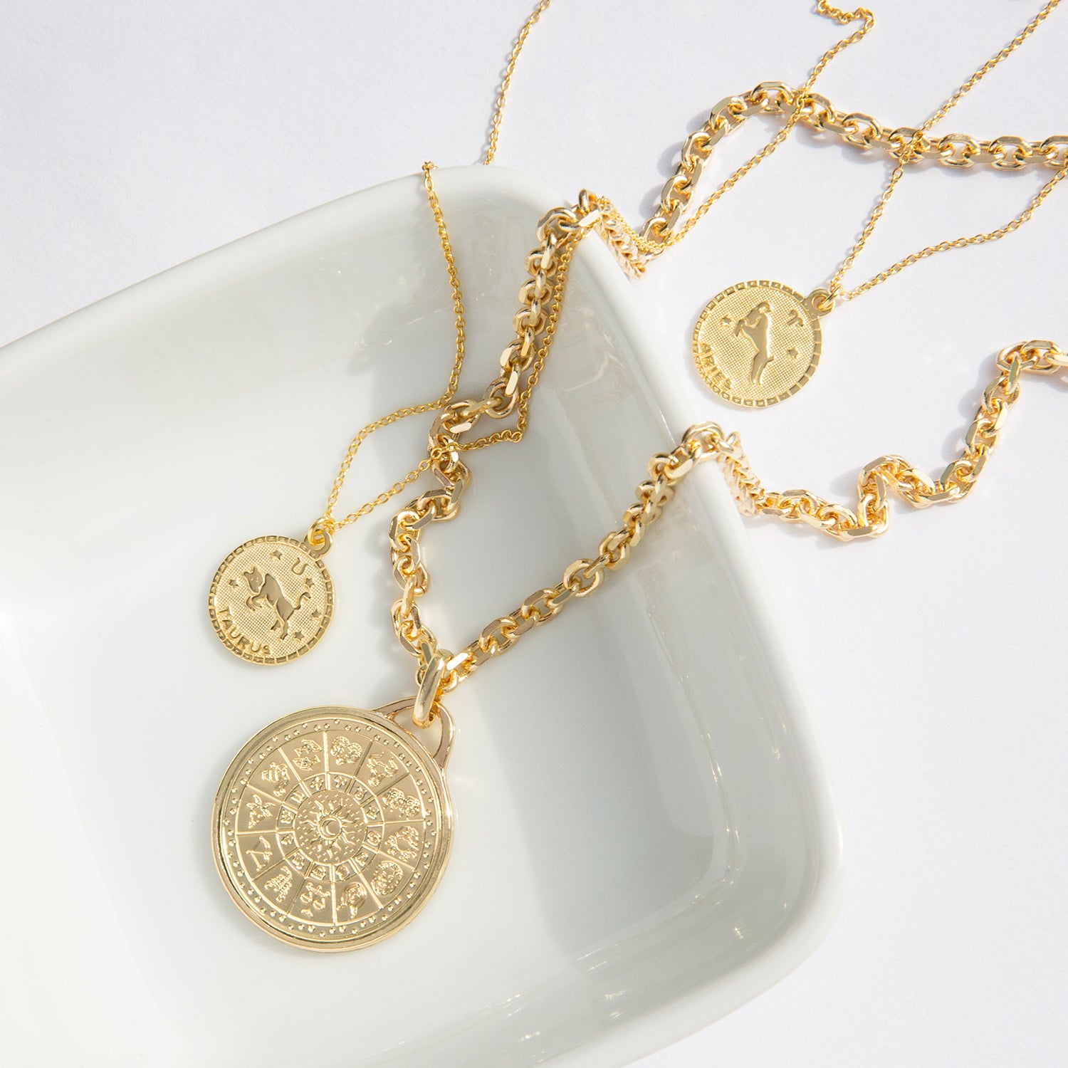 sterling taurus zodiac necklace