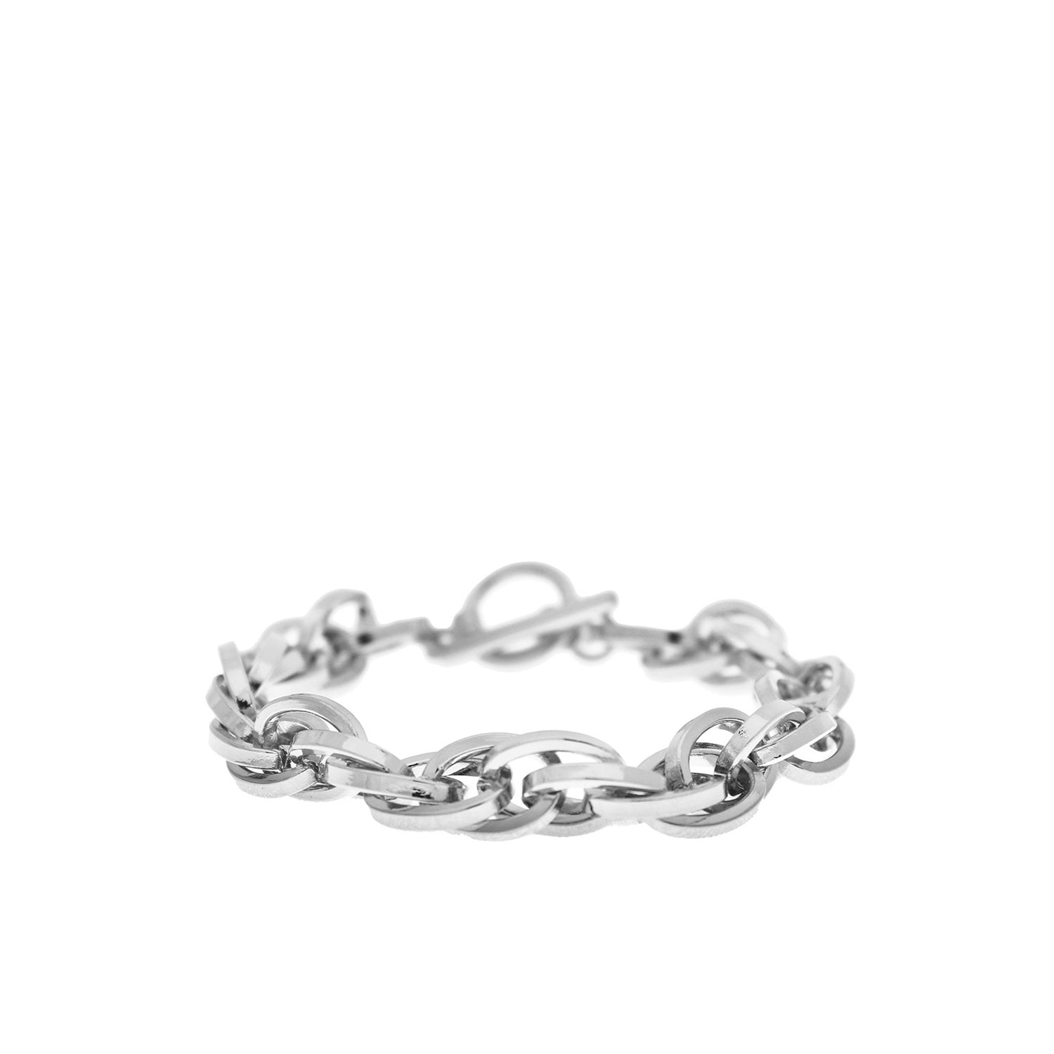 Sterling Silver Link Bracelet hotsell with Toggle Clasp