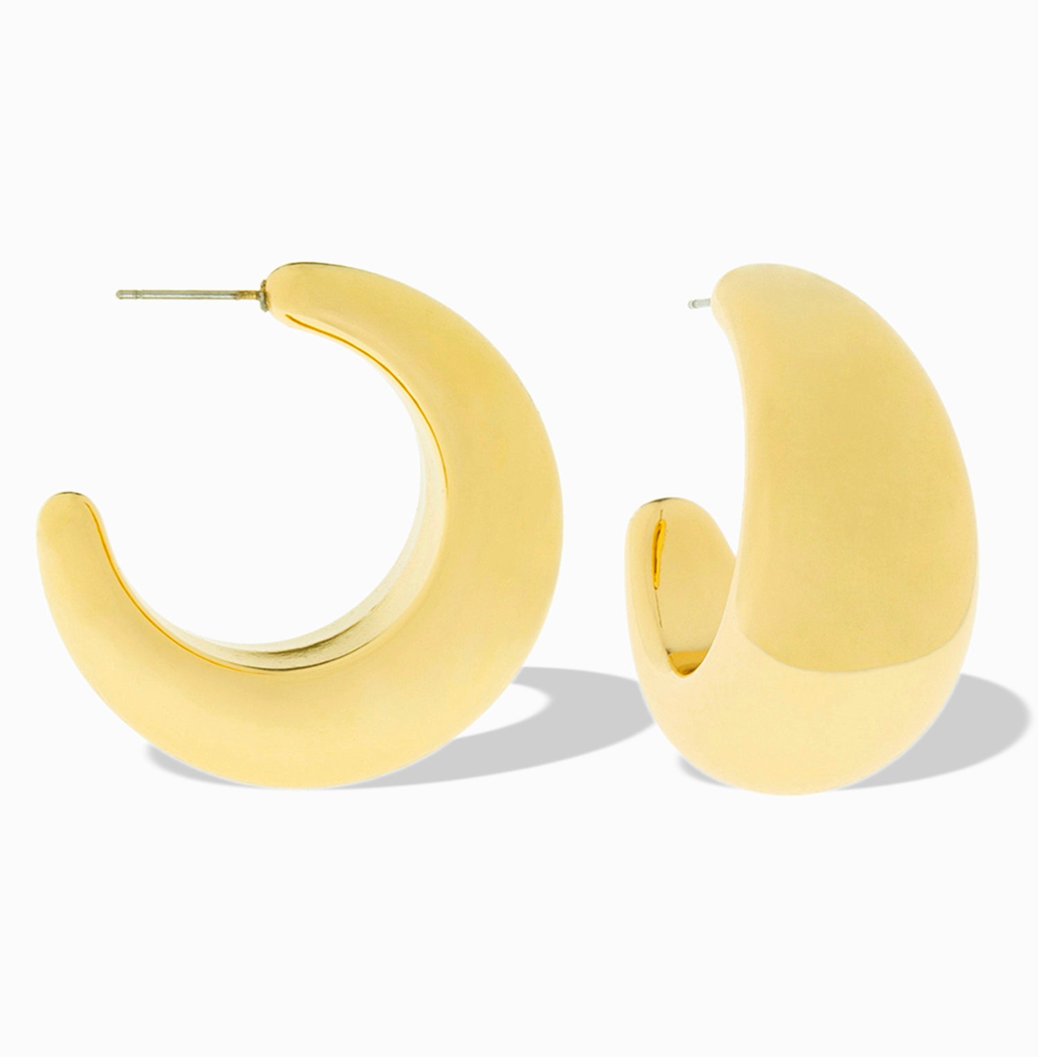 Large Hollow Crescent Hoop – Marlyn Schiff