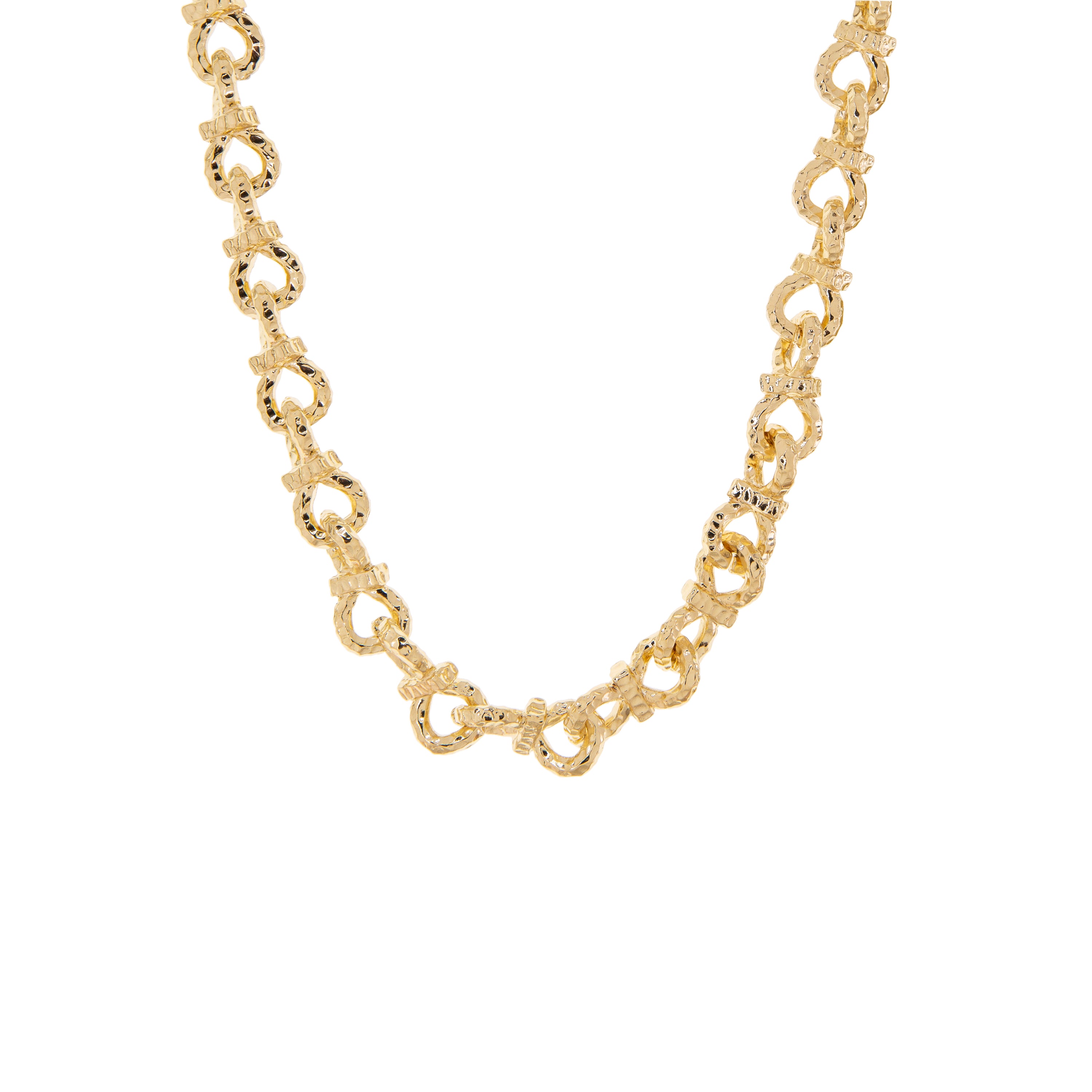 chunky textured infinity link necklace