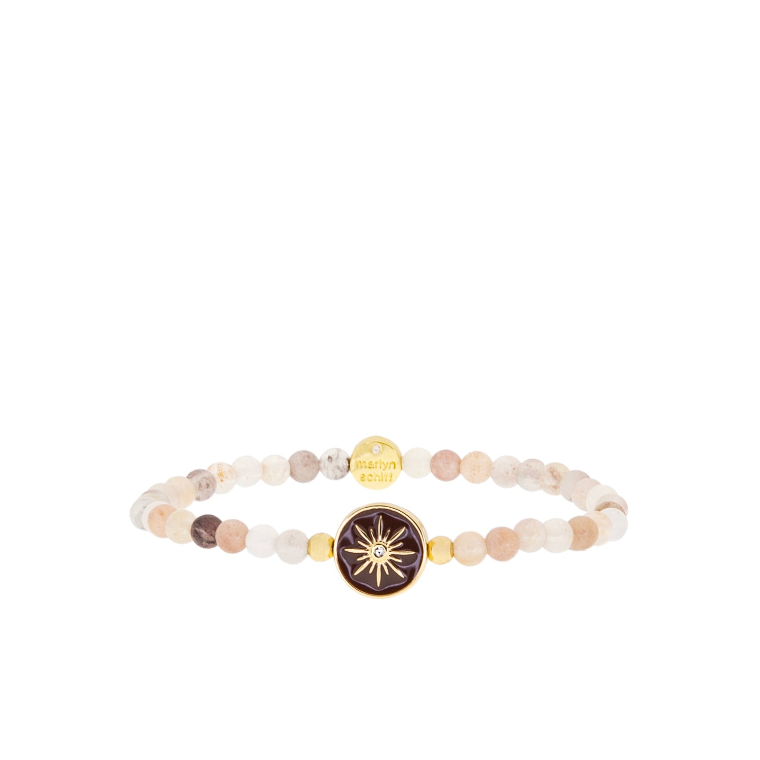 semi precious stone bracelet with starburst