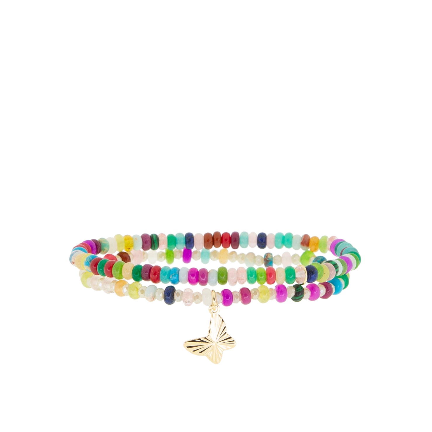 butterfly stretch beaded bracelet set