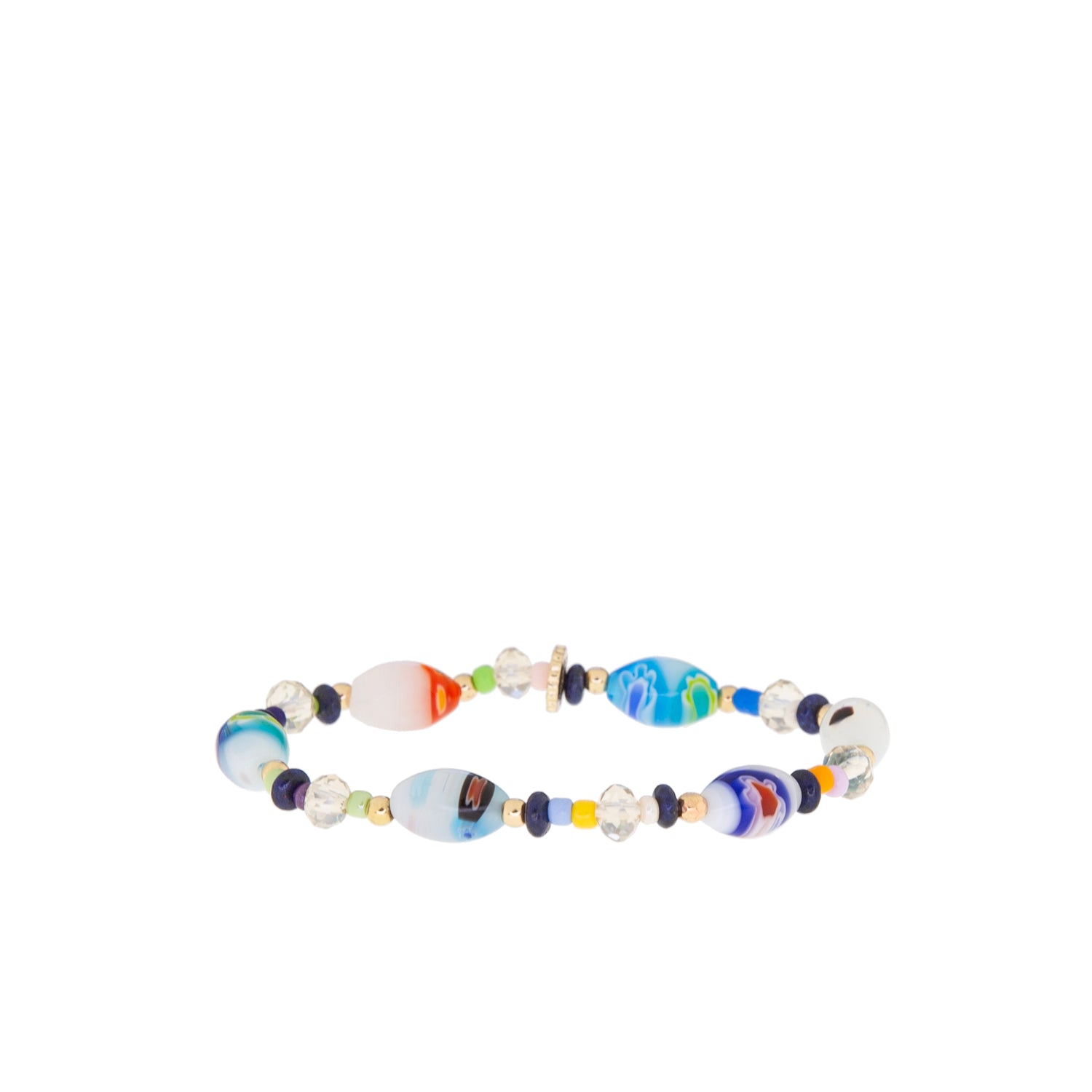 glass beaded stretch bracelet