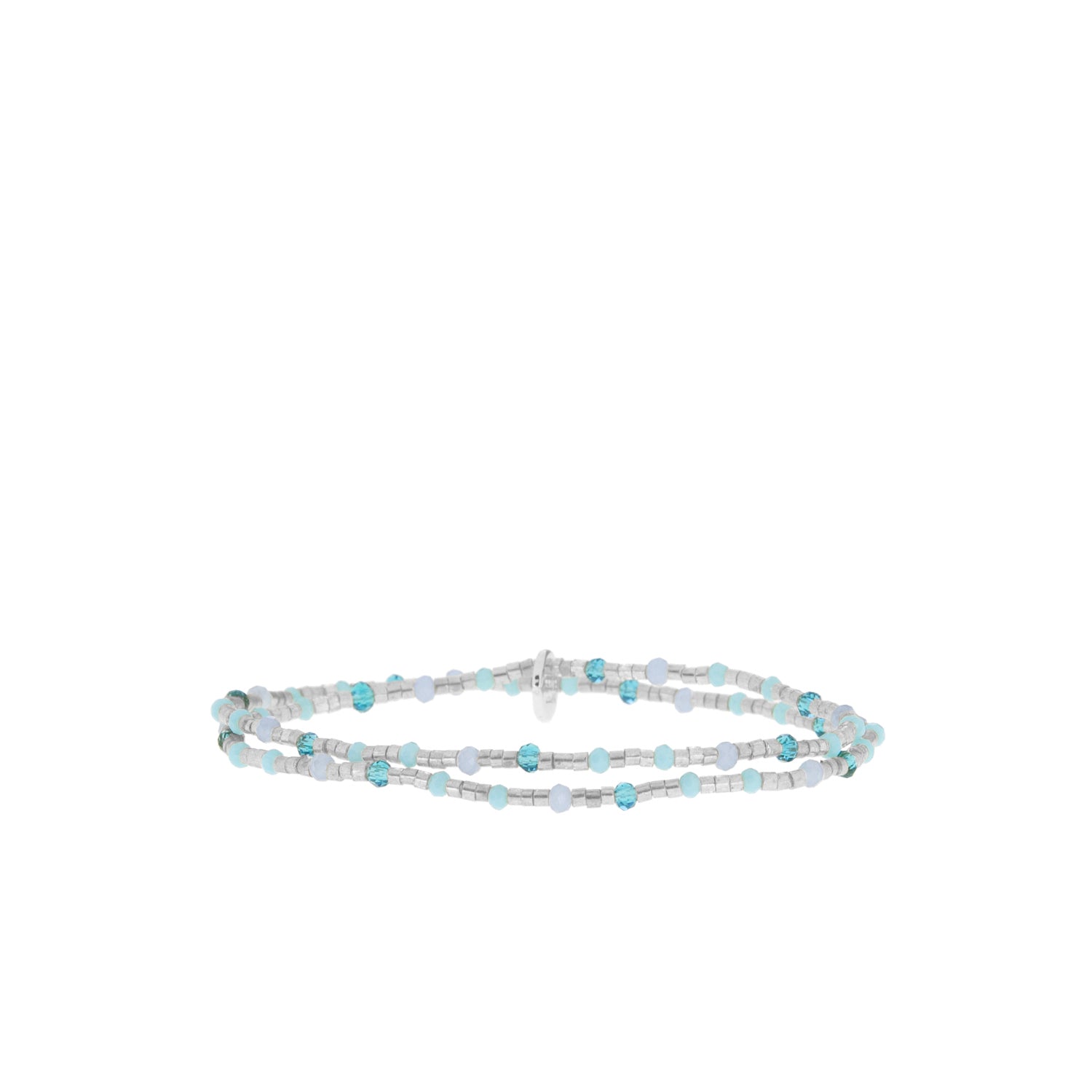crystal seed bead stretch wrap bracelet