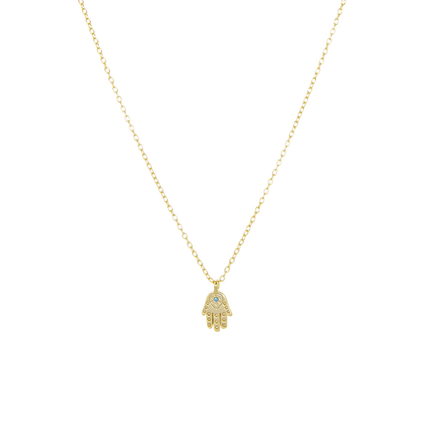 gold plated hamsa charm necklace – Marlyn Schiff, LLC