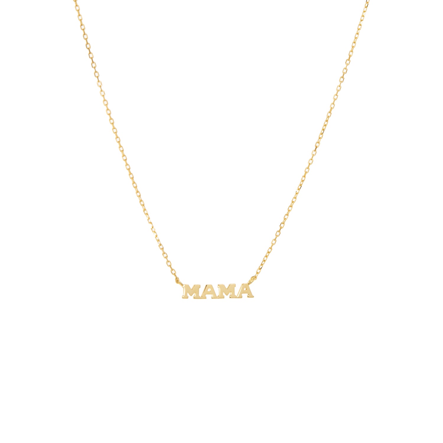 gold plated "mama" necklace