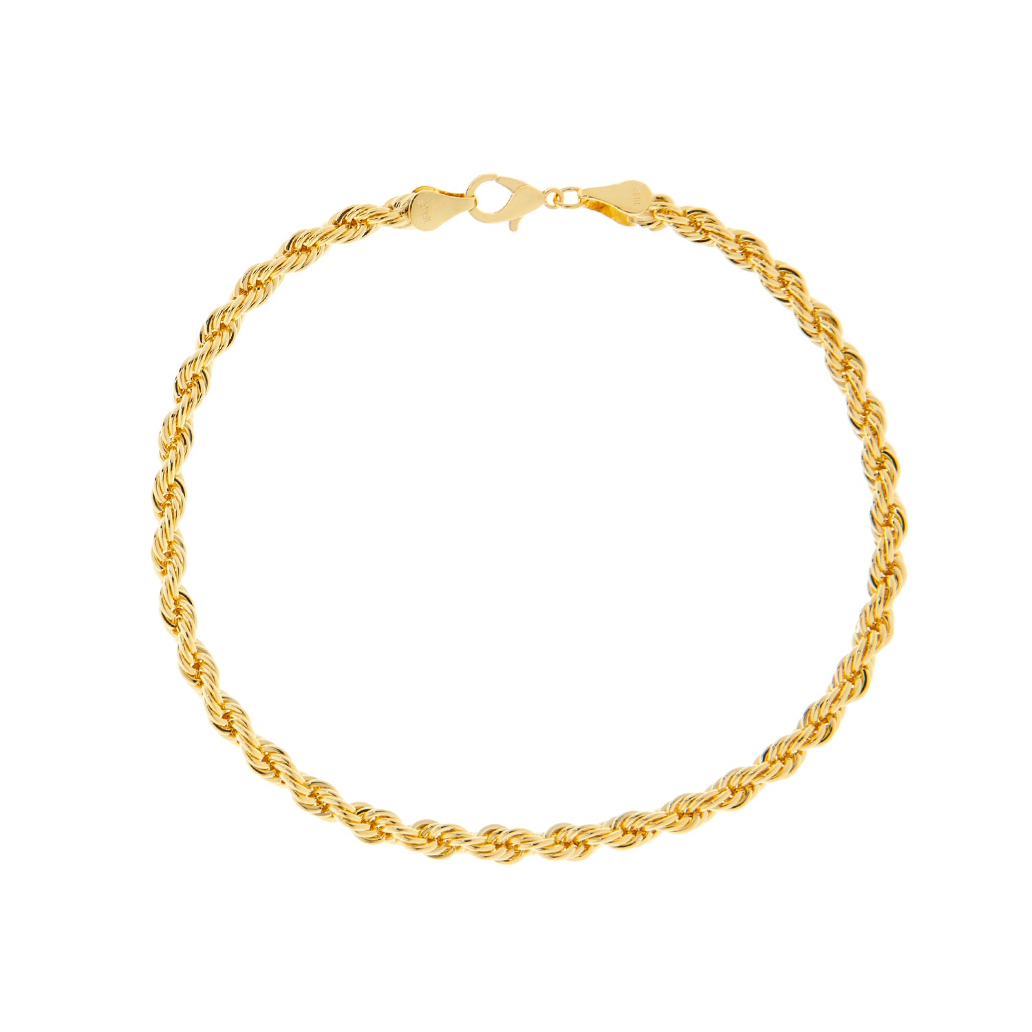 【Miansai】Rope Chain Anklet,Gold Vermeil 128-