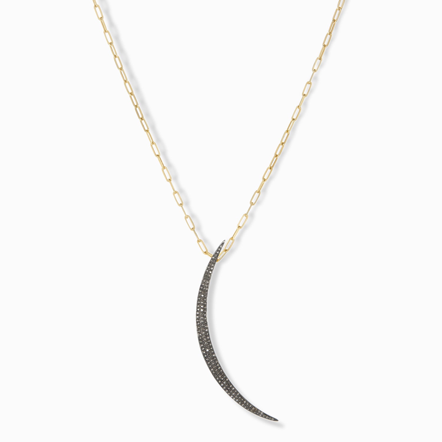 diamond moon pendant necklace – Marlyn Schiff, LLC