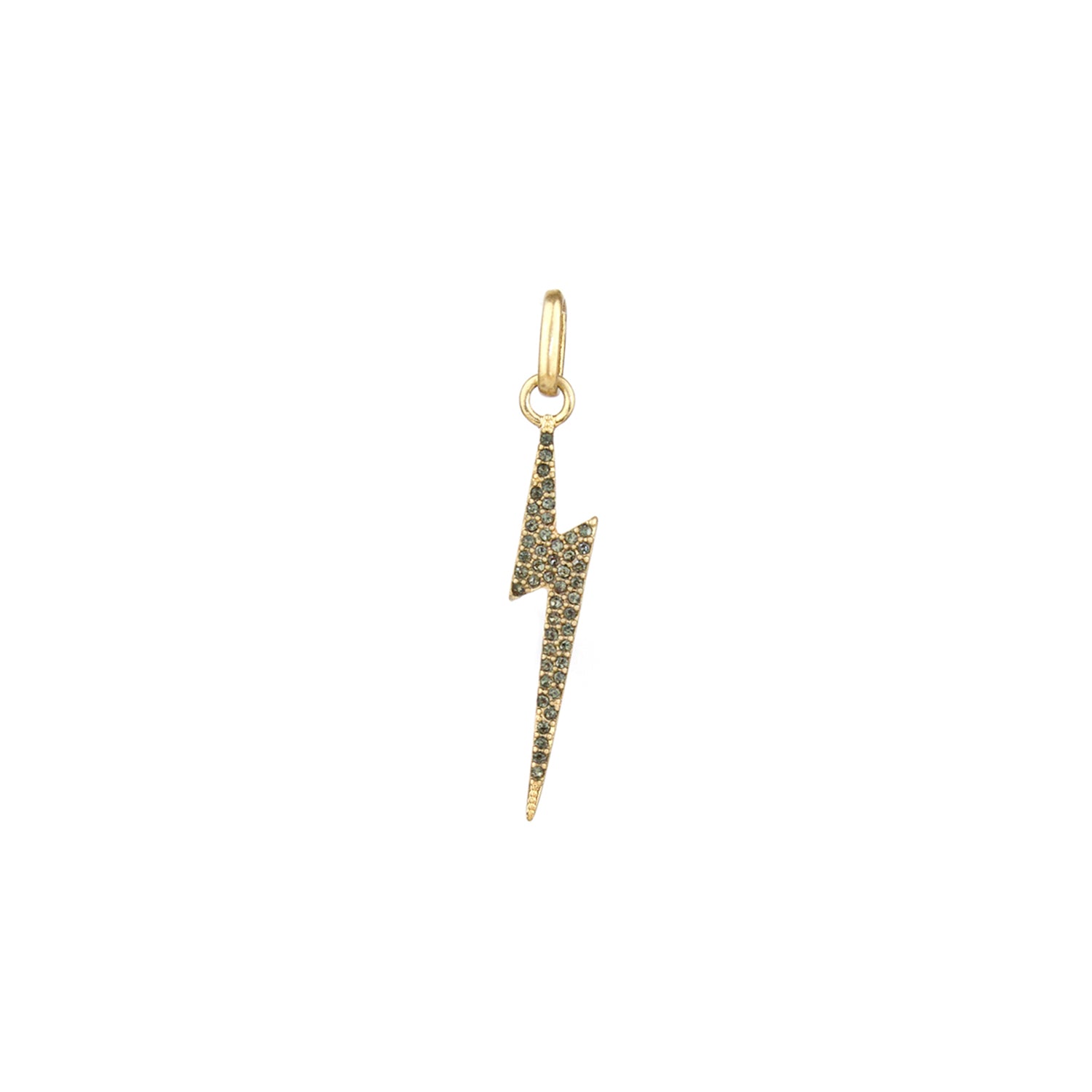 mini pave bolt bale charm