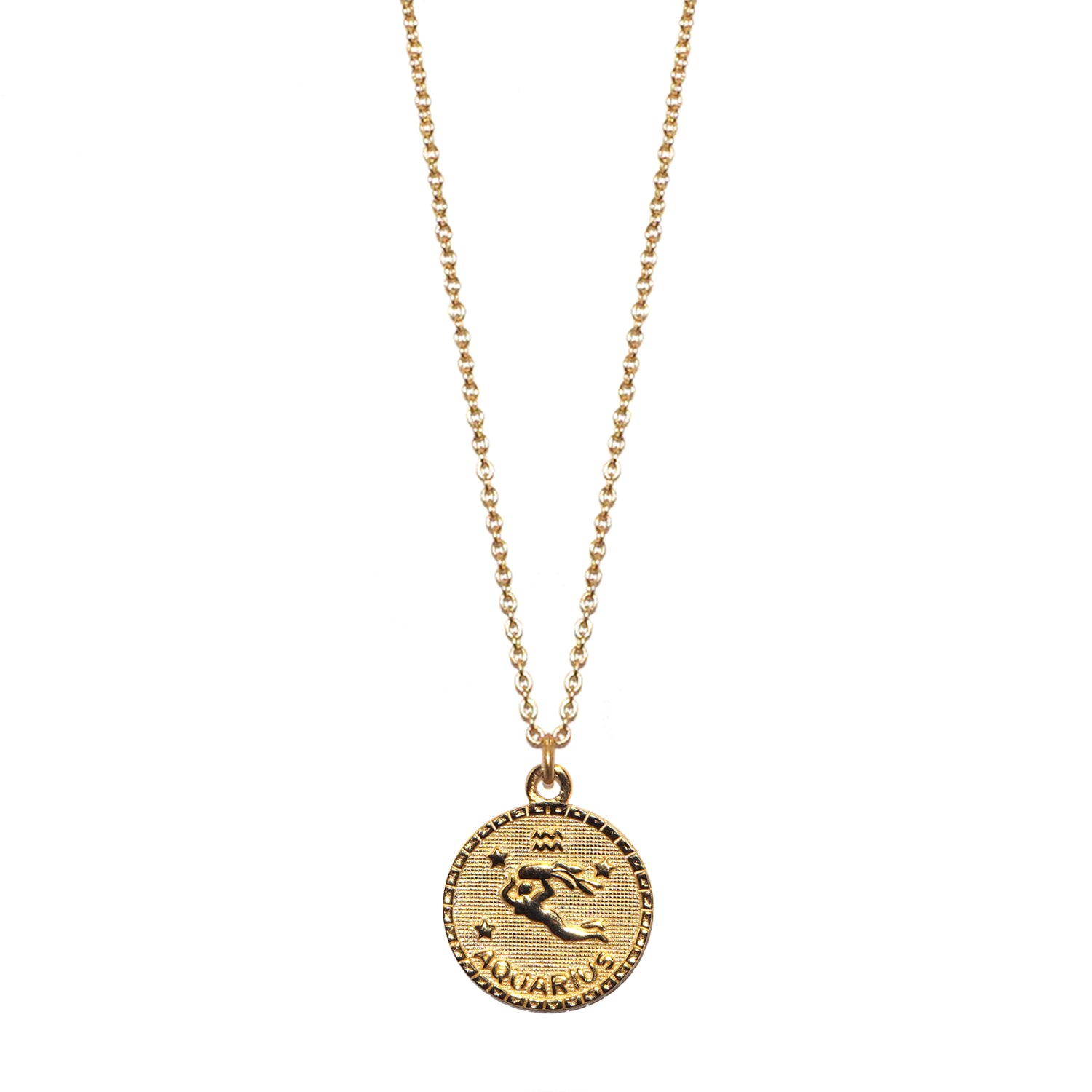 sterling aquarius zodiac necklace