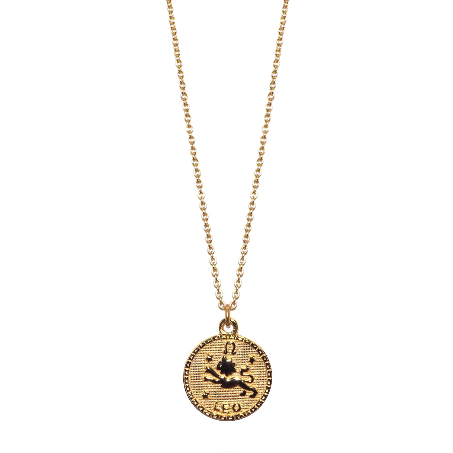 sterling leo zodiac necklace