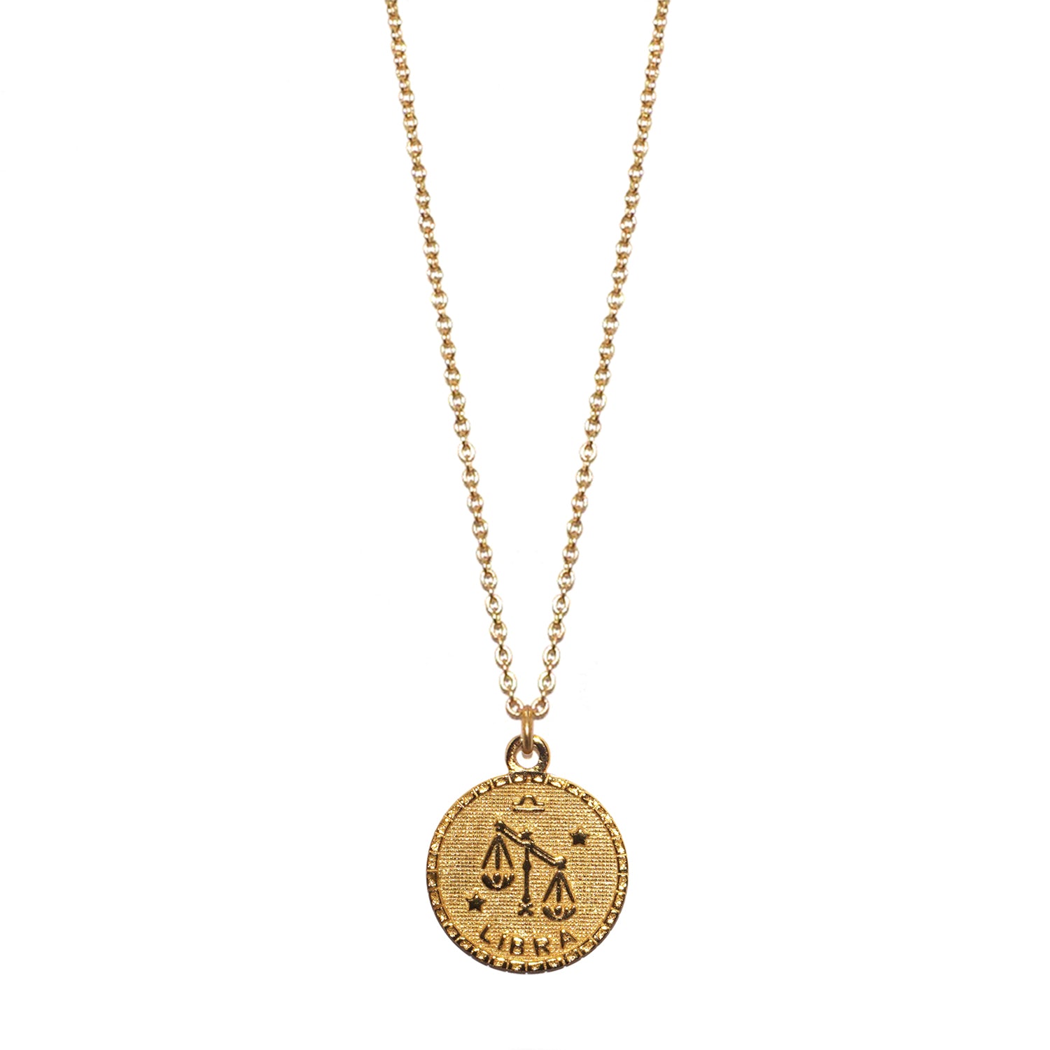 sterling libra zodiac necklace