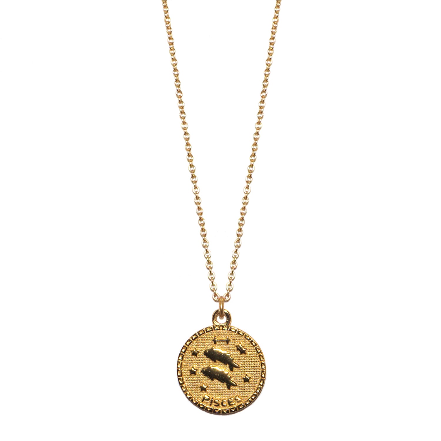 sterling pisces zodiac necklace