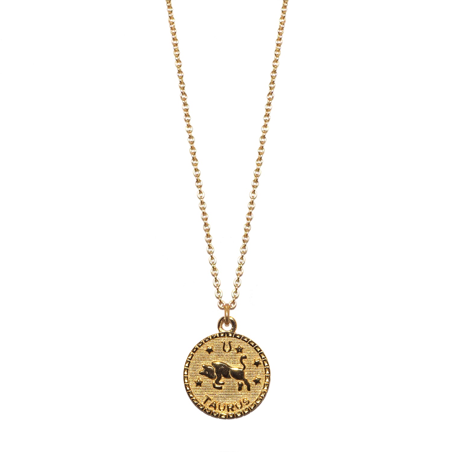 sterling taurus zodiac necklace