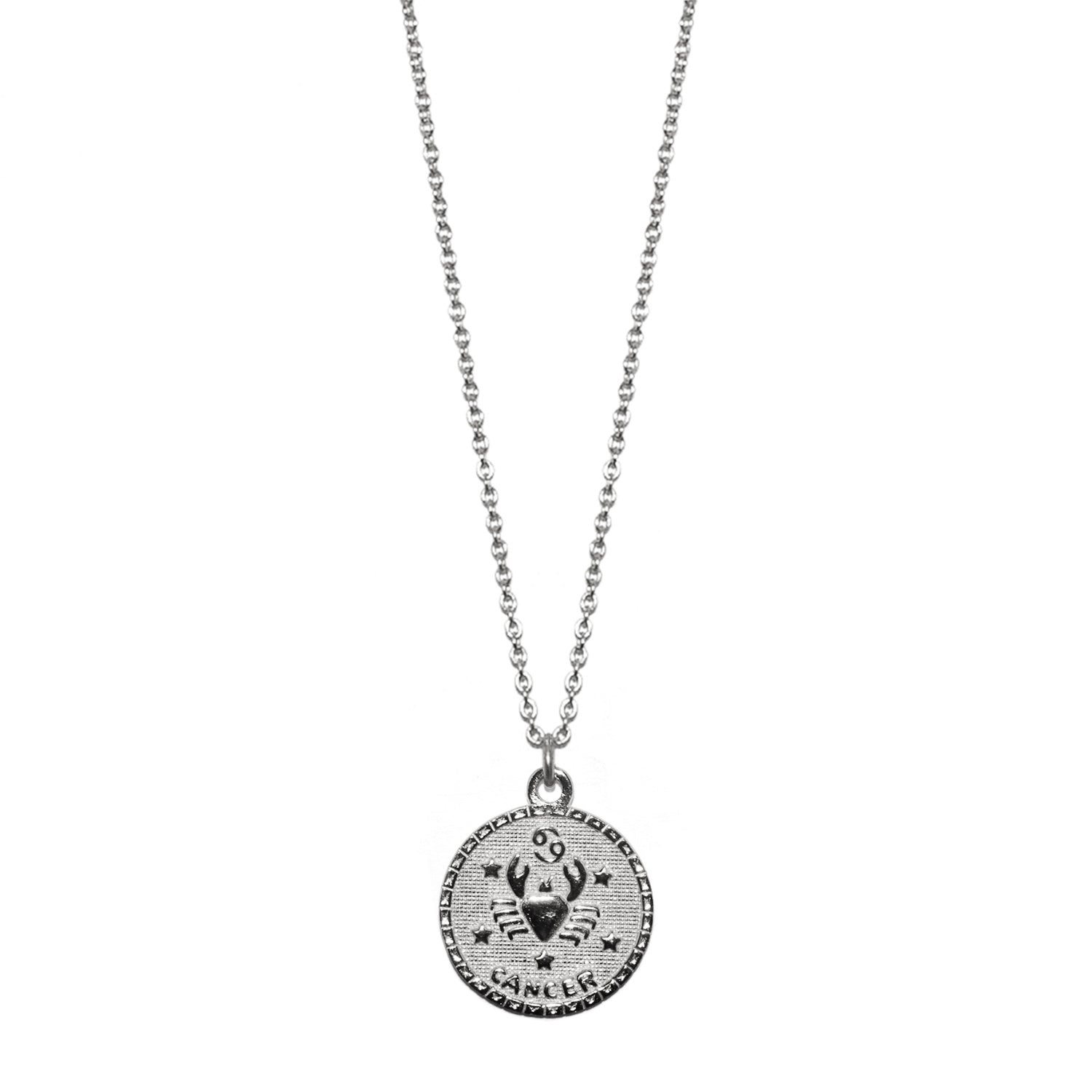 sterling cancer zodiac necklace