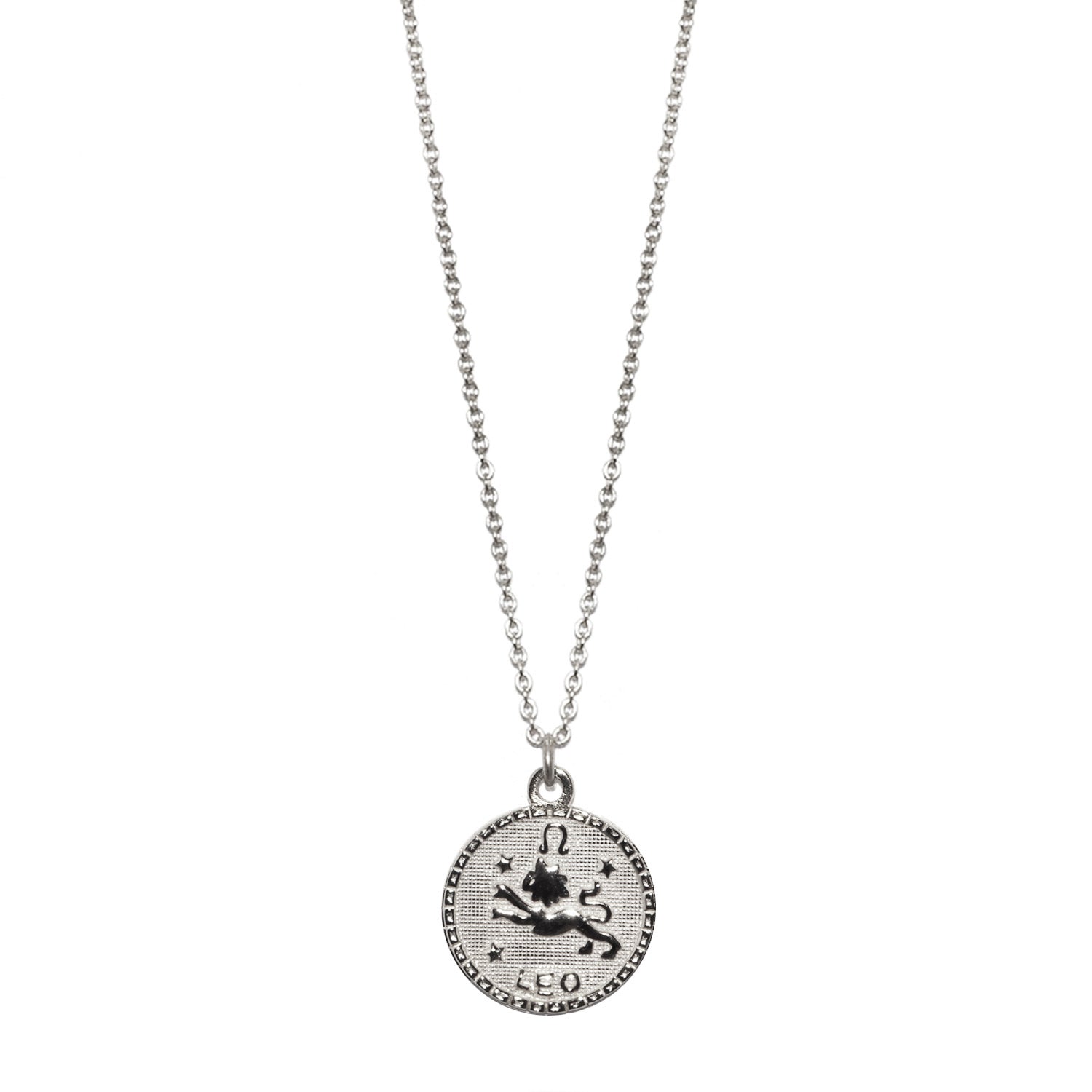 sterling leo zodiac necklace
