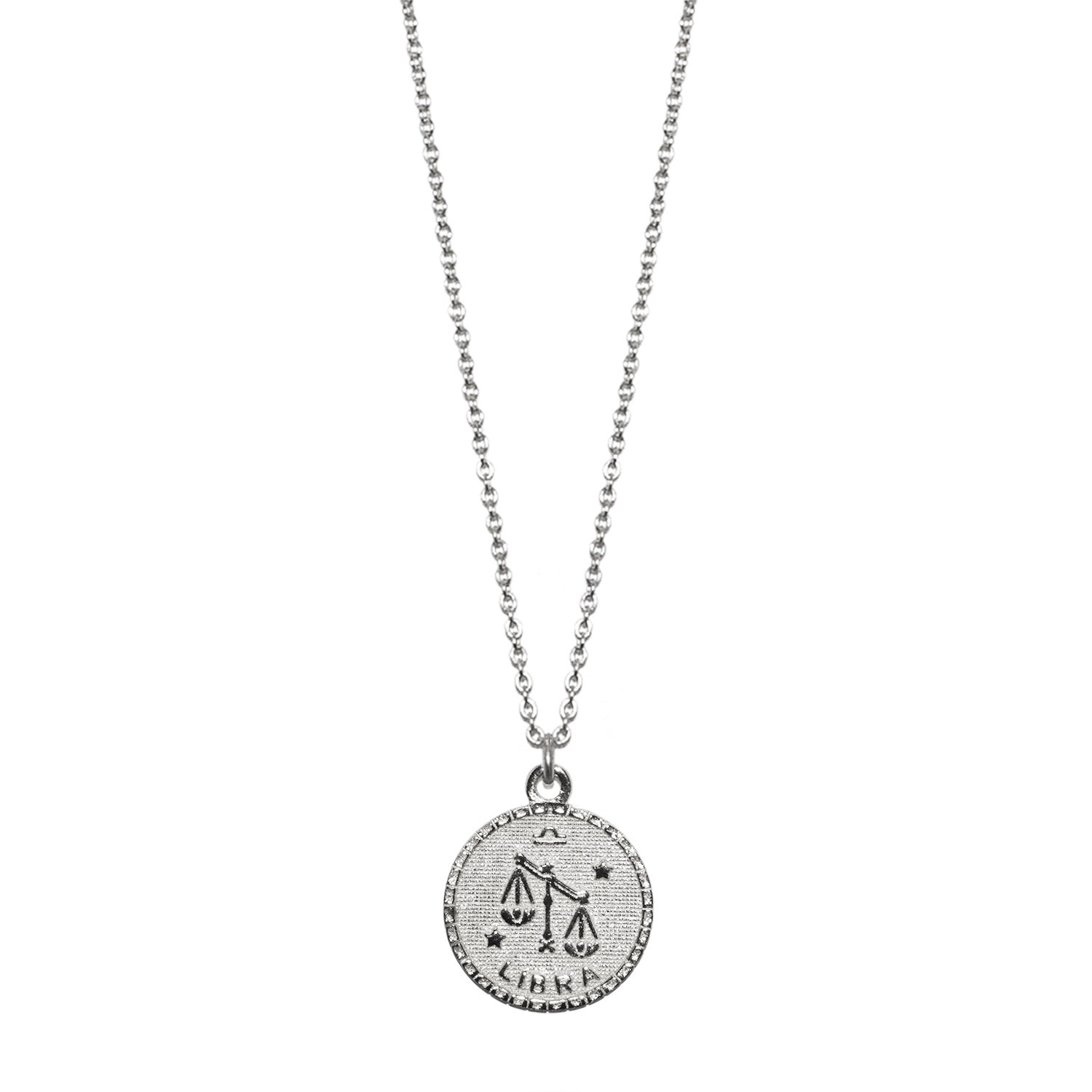 sterling libra zodiac necklace