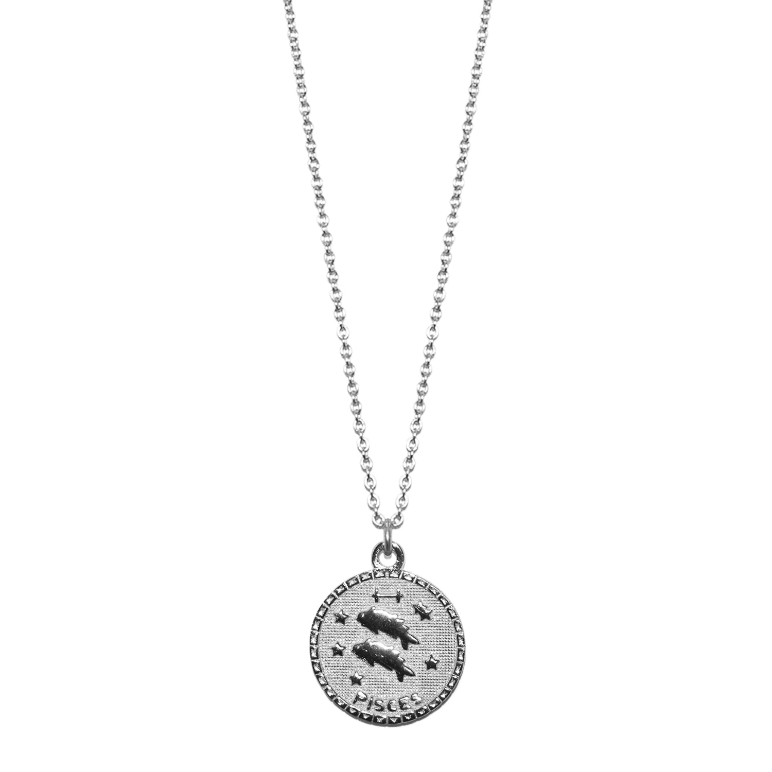 sterling pisces zodiac necklace