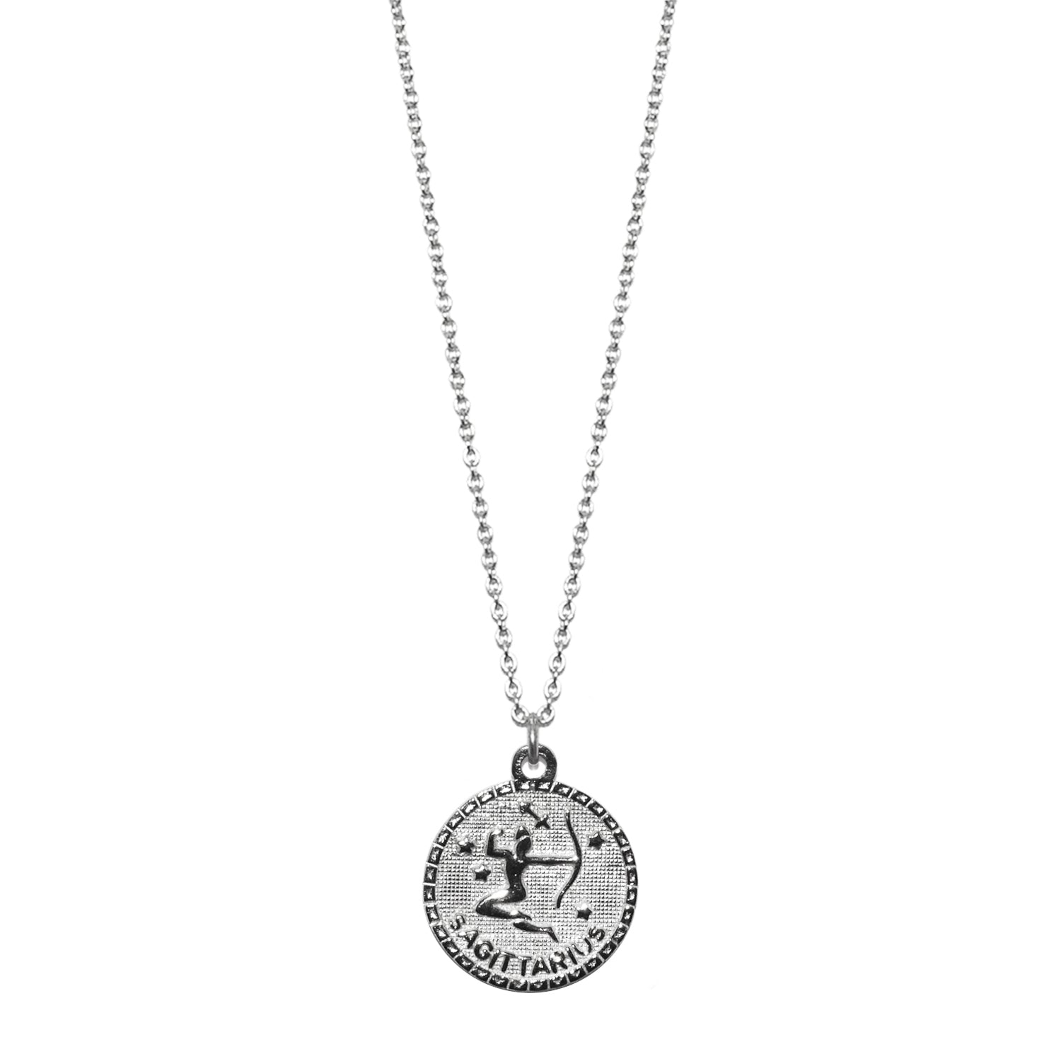 sterling sagittarius zodiac necklace