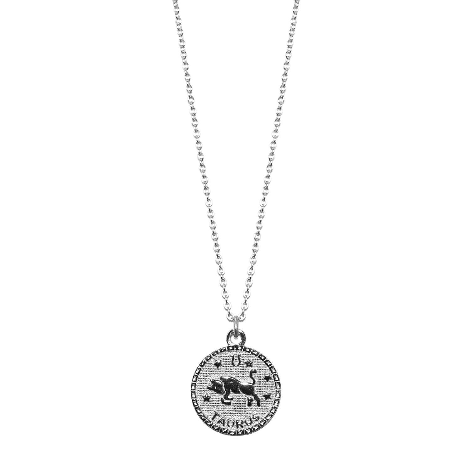 sterling taurus zodiac necklace