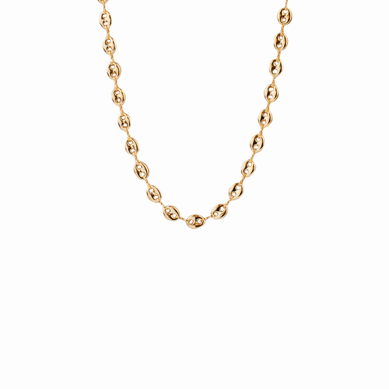 gold fill 15 1/2" anchor link necklace