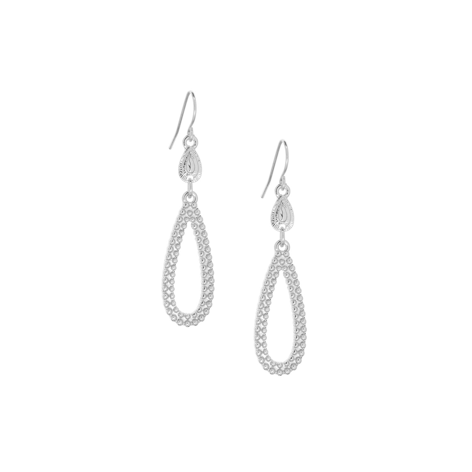 dotted teardrop earring