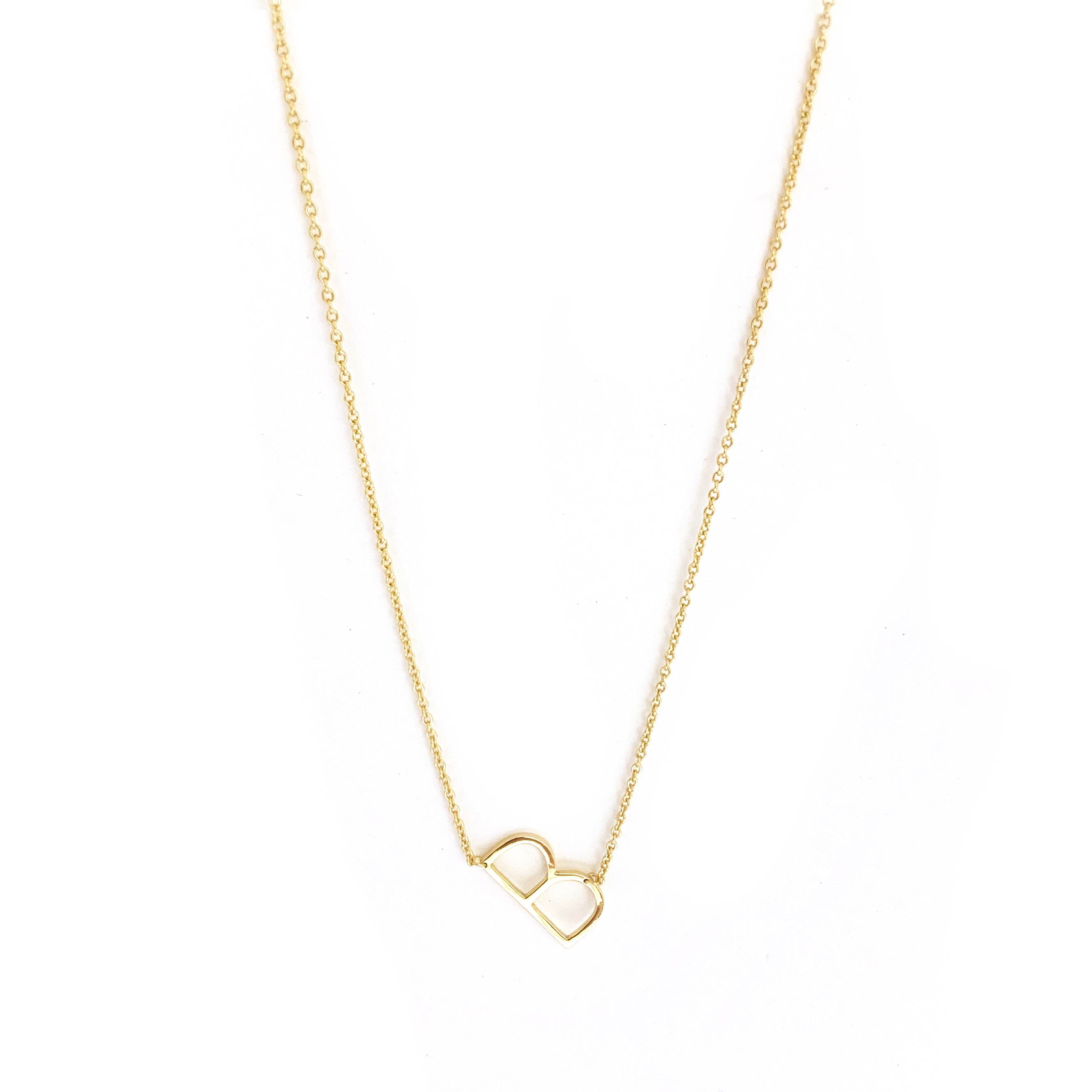 sterling/gold plated small initial necklace