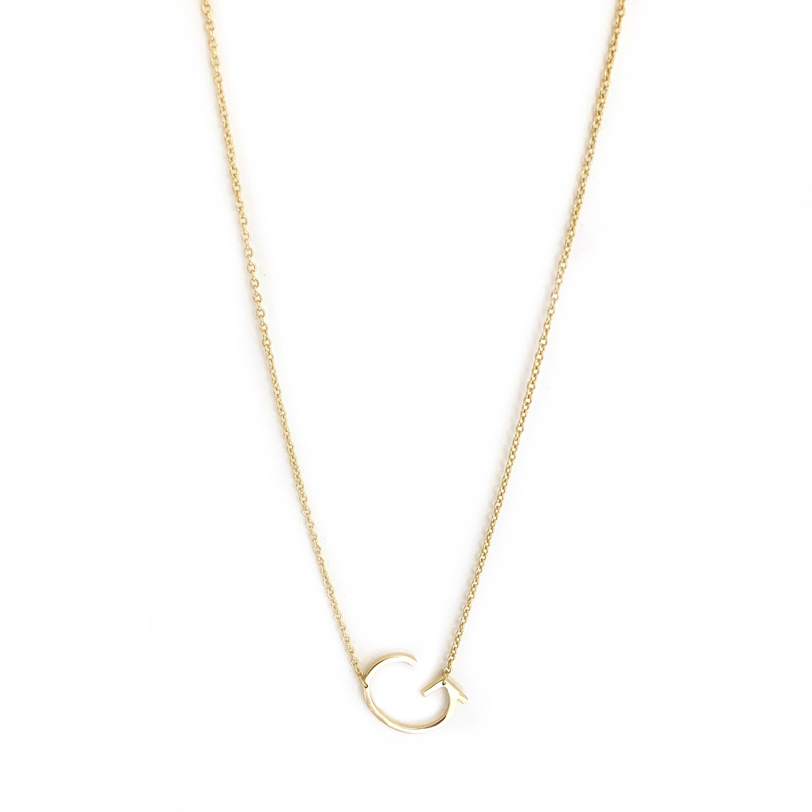 sterling/gold plated small initial necklace