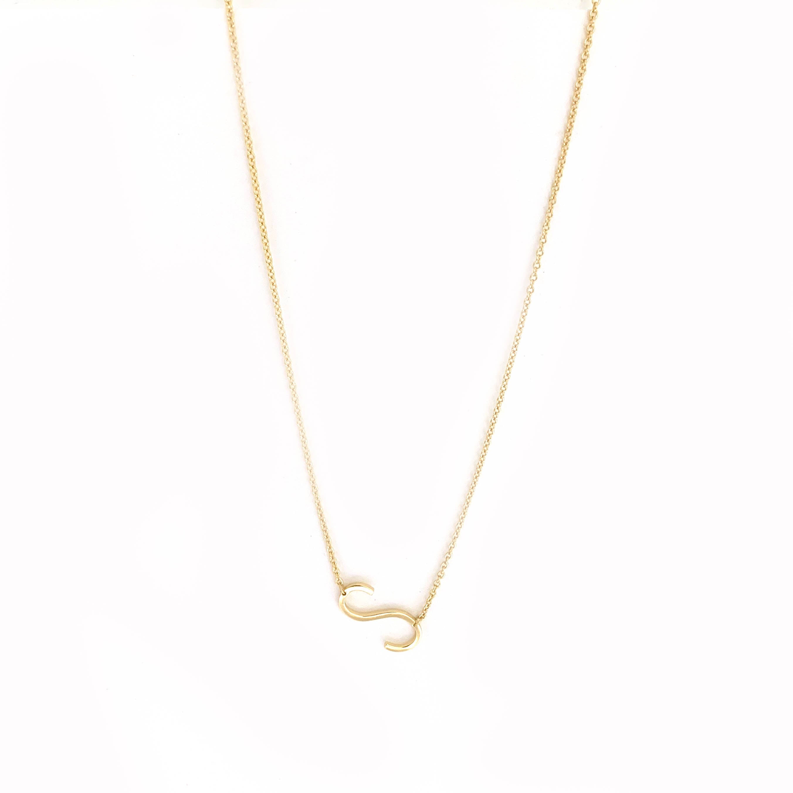 sterling/gold fill small initial necklace