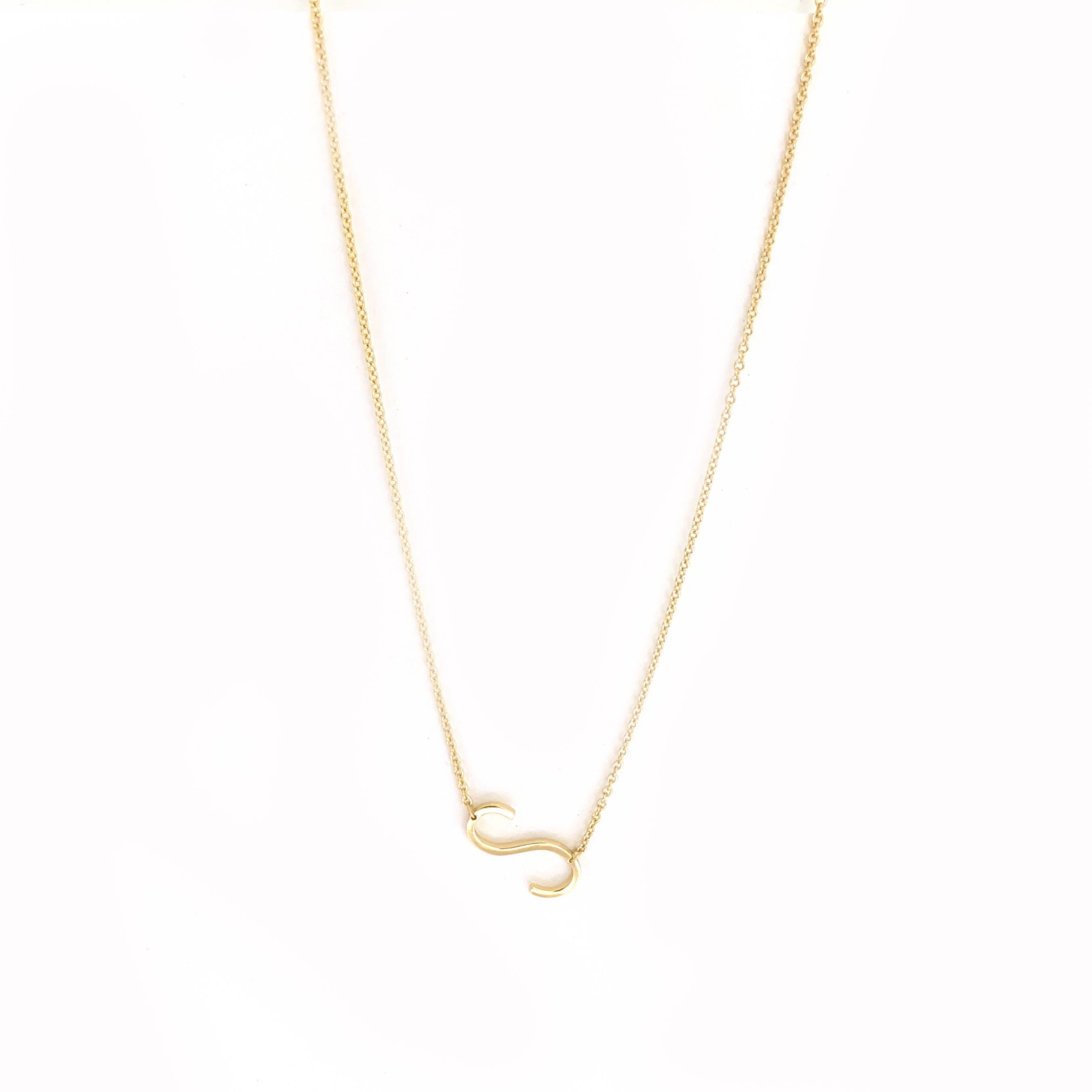 sterling/gold plated small initial necklace