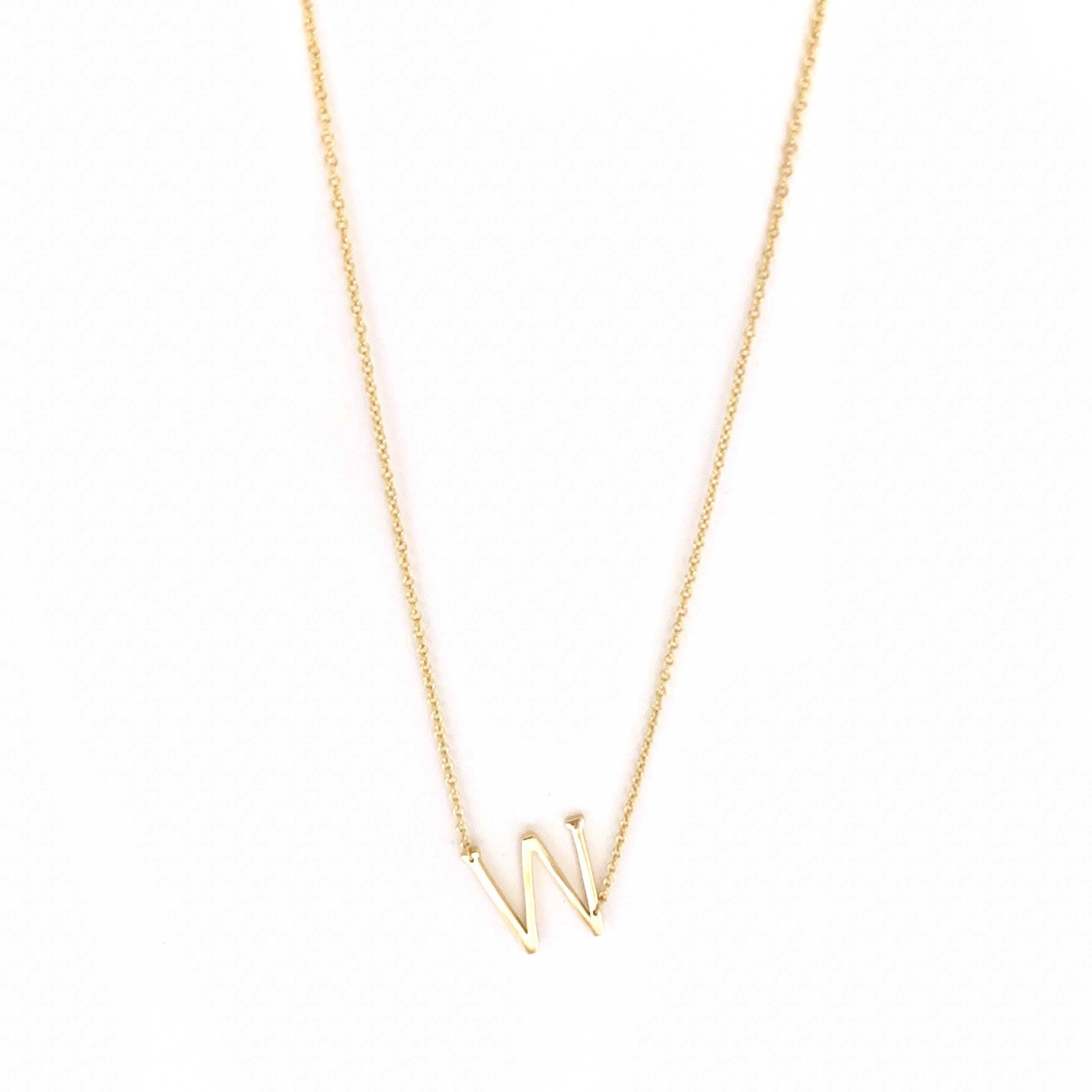 sterling/gold plated small initial necklace