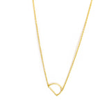 Sterling/Gold Plated Small Initial Necklace