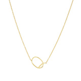 Sterling/Gold Plated Small Initial Necklace