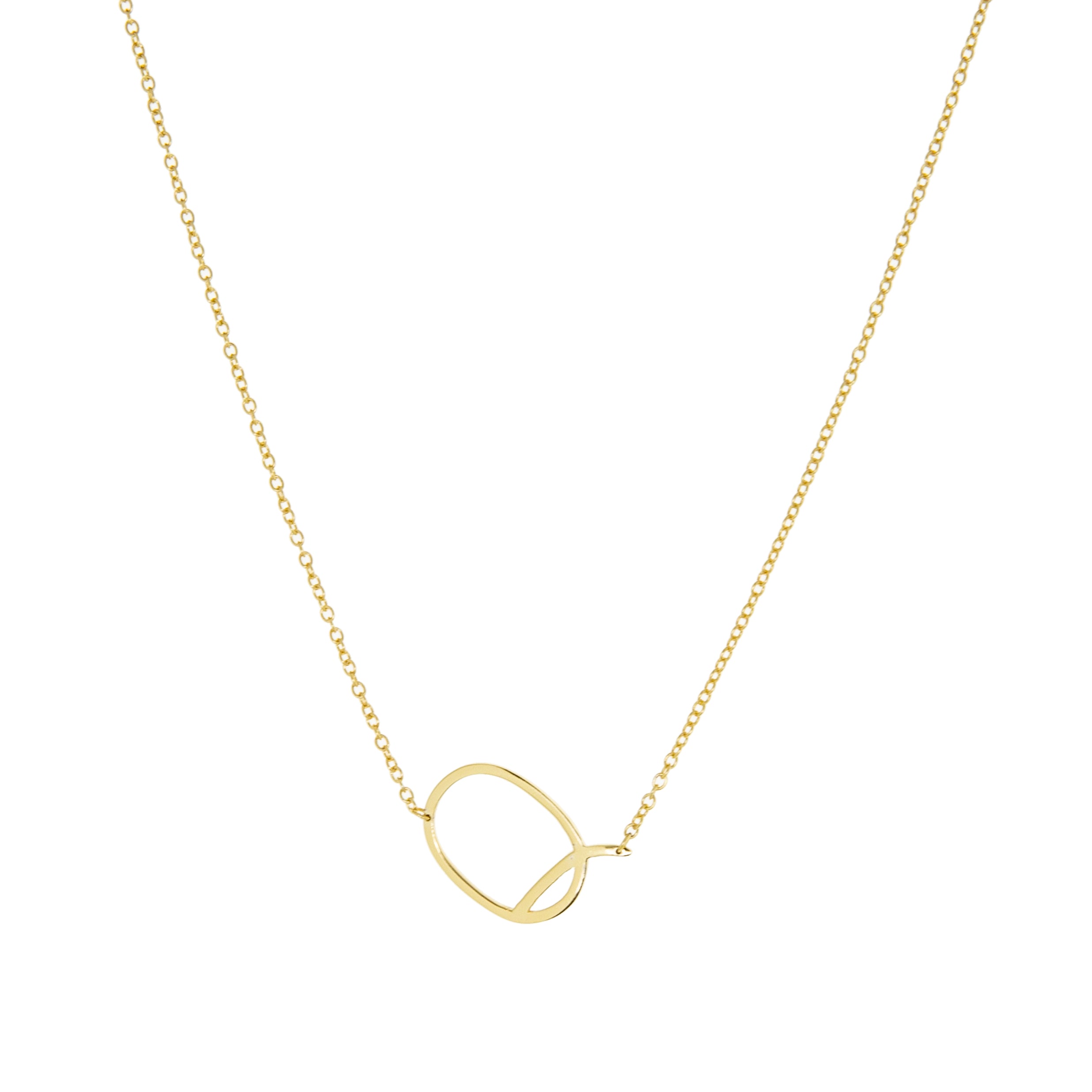 sterling/gold plated small initial necklace