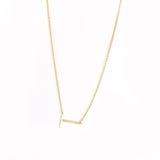 Sterling/Gold Plated Small Initial Necklace