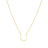 Sterling/Gold Plated Small Initial Necklace