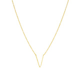 Sterling/Gold Plated Small Initial Necklace