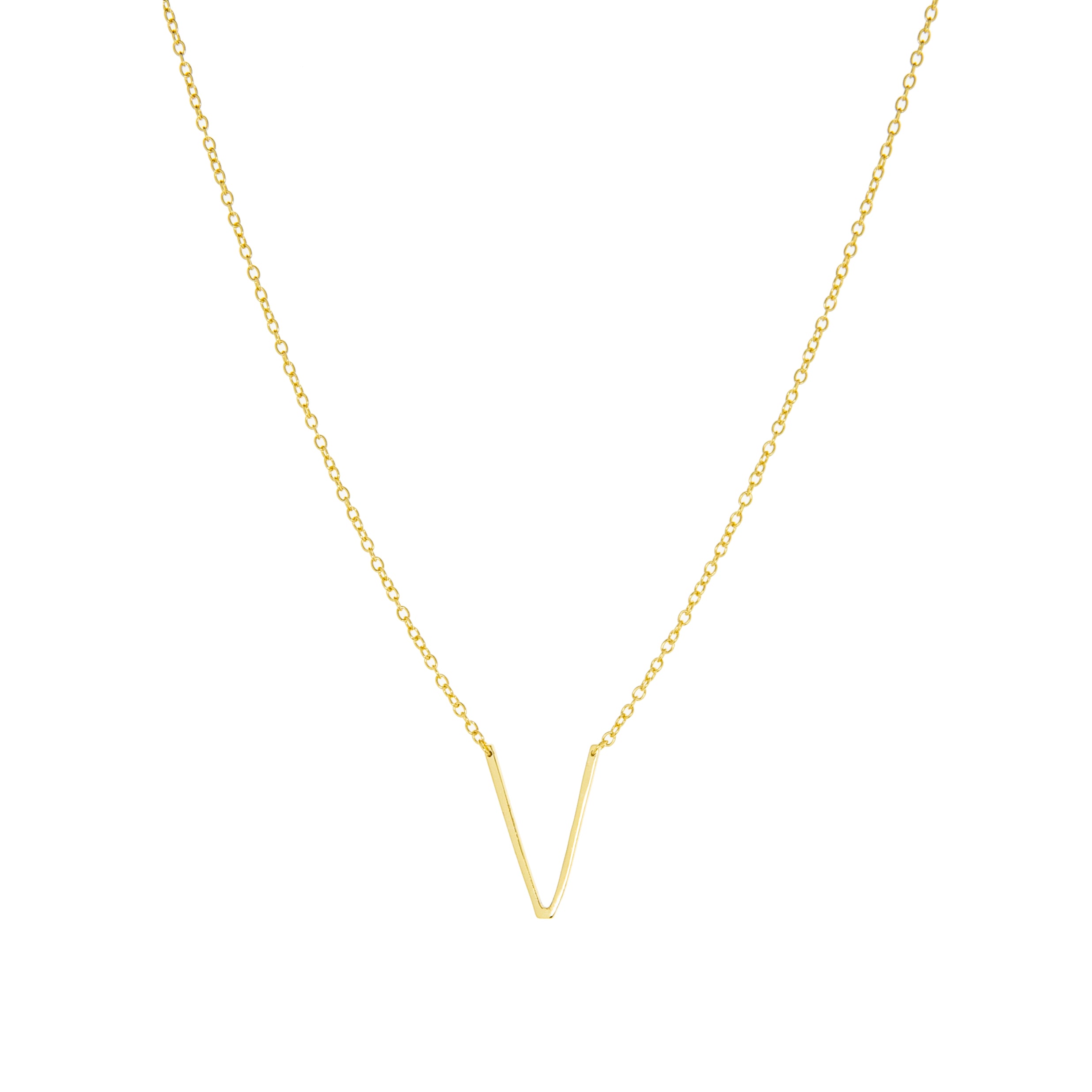 sterling/gold plated small initial necklace