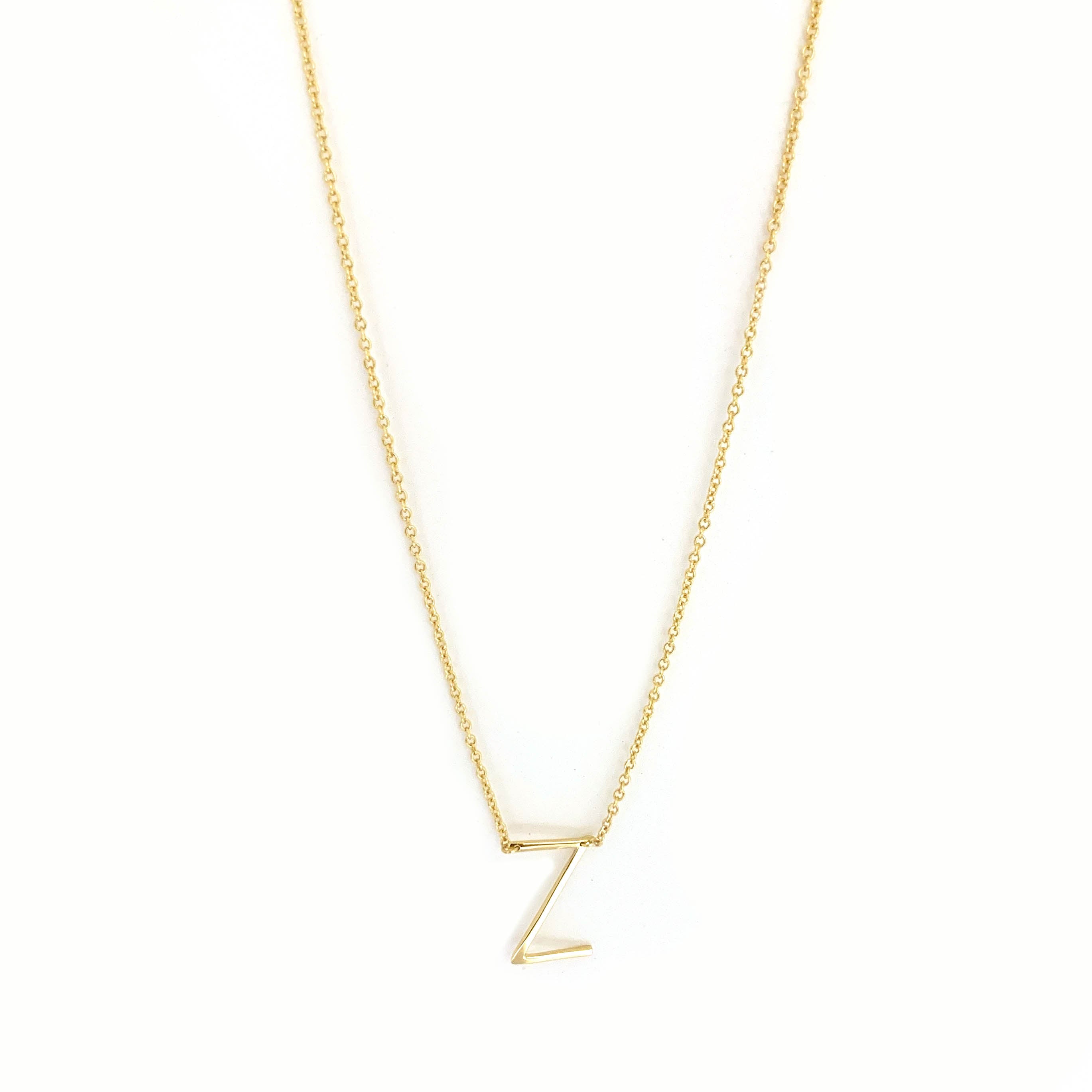 sterling/gold plated small initial necklace