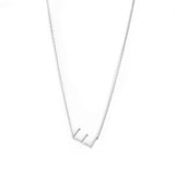 Sterling/Gold Plated Small Initial Necklace