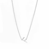 Sterling/Gold Plated Small Initial Necklace