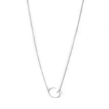 Sterling/Gold Plated Small Initial Necklace