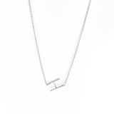 Sterling/Gold Plated Small Initial Necklace