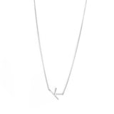 Sterling/Gold Plated Small Initial Necklace