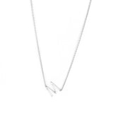 Sterling/Gold Plated Small Initial Necklace