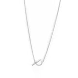 Sterling/Gold Plated Small Initial Necklace